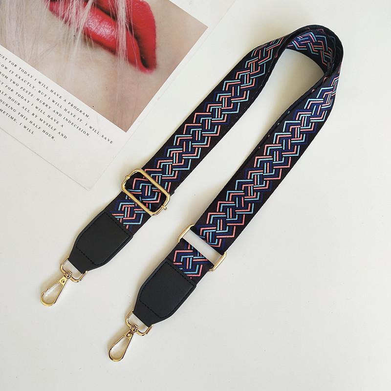 

Bag Accessories Ethnic Style Contrasting Color Backpack with Color Wide Bag Belt Burden Reduction Backpack Oblique Span Belt Light gold hook