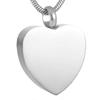 Stainless Steel Blank Heart Cremation Jewelry Engravable Memorial Urn Locket|pendant Necklaces