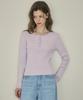 Aueonoseuteljia Chewy Ribbed Button Stripe Knit_Lavender Fog(Oc25-Kn02)