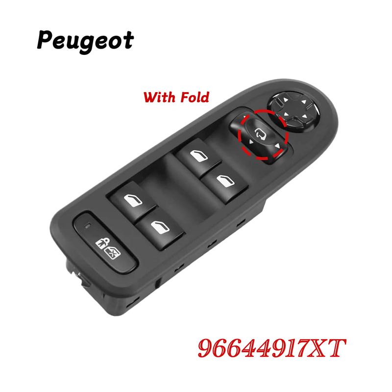 96644917XT Electric Power Lifter Window Control Switch For Peugeot 308 508 C5 2007 2008 2009 2010-2018 OE 98026370ZD 96599975XT