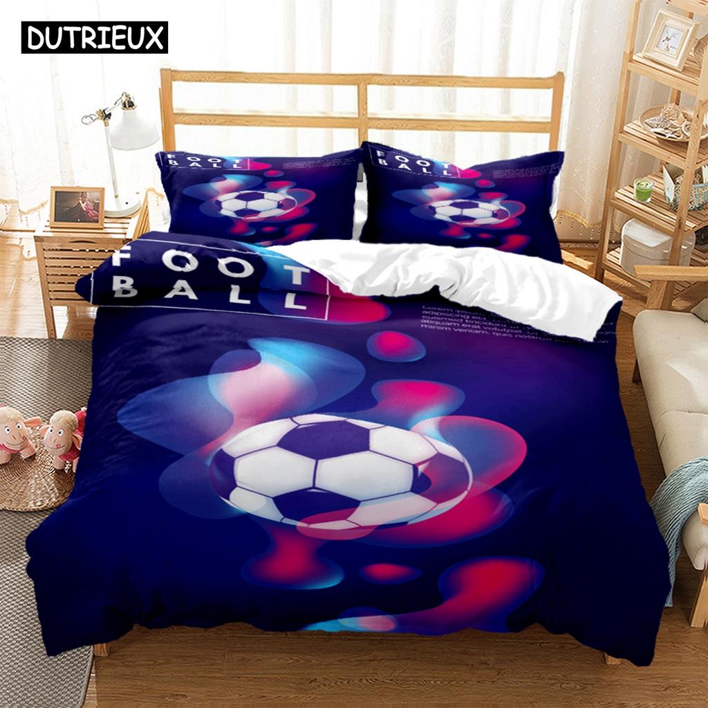Soccer Cover Digital Print Polyester Bedding Sets Child Kids Covers Boys Bed Linen Set For Teens King Size Bedding Set
