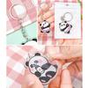 6pcs Stylish Panda Keychain Acrylic Keyring Bag Pendant Animal Lover Accessory Car Interior Decoration Handmade Present