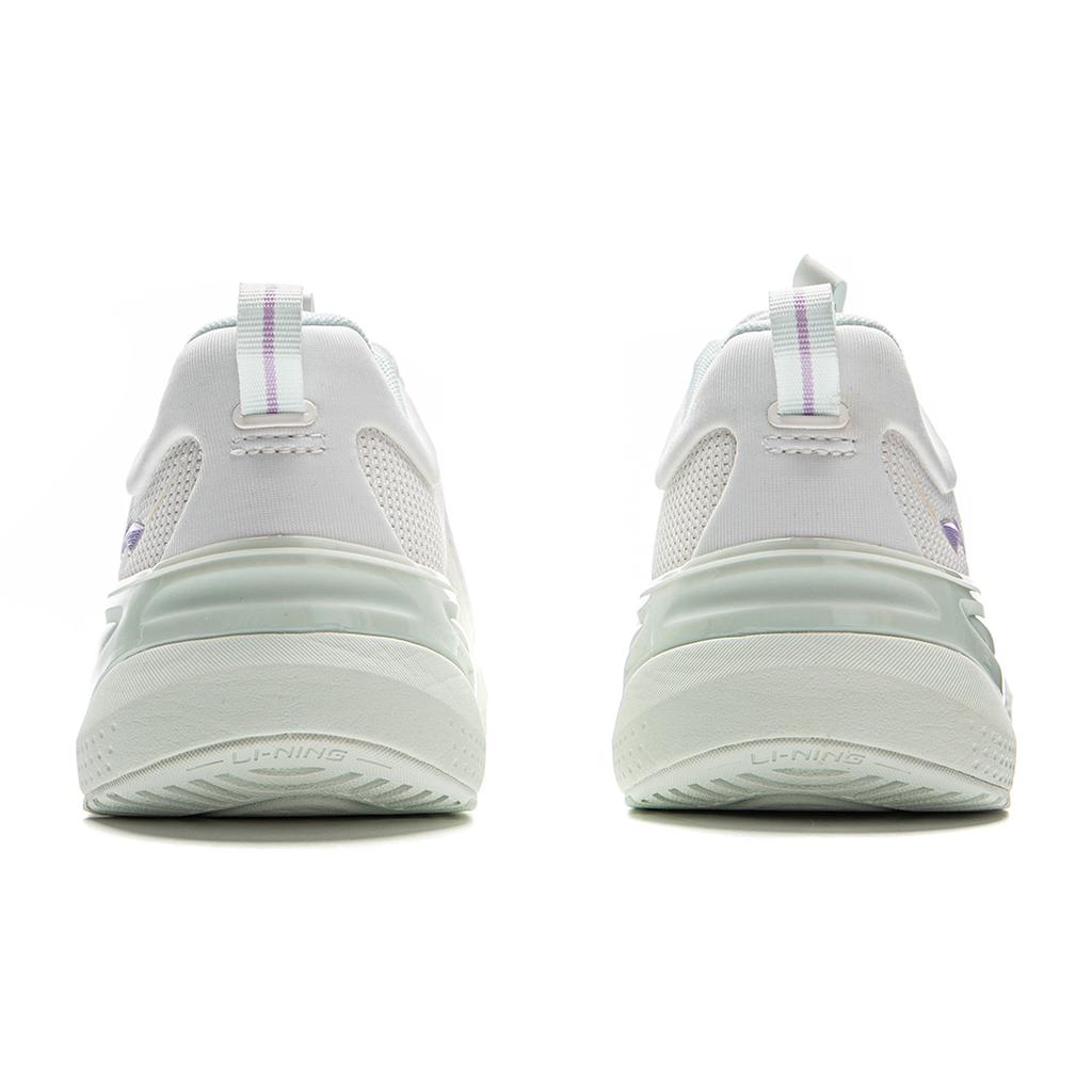 Li Ning Cushioning Slip Resistant Abrasion Resistant Lightweight Low Top Running Shoes Women's Mist White ARSV016-2