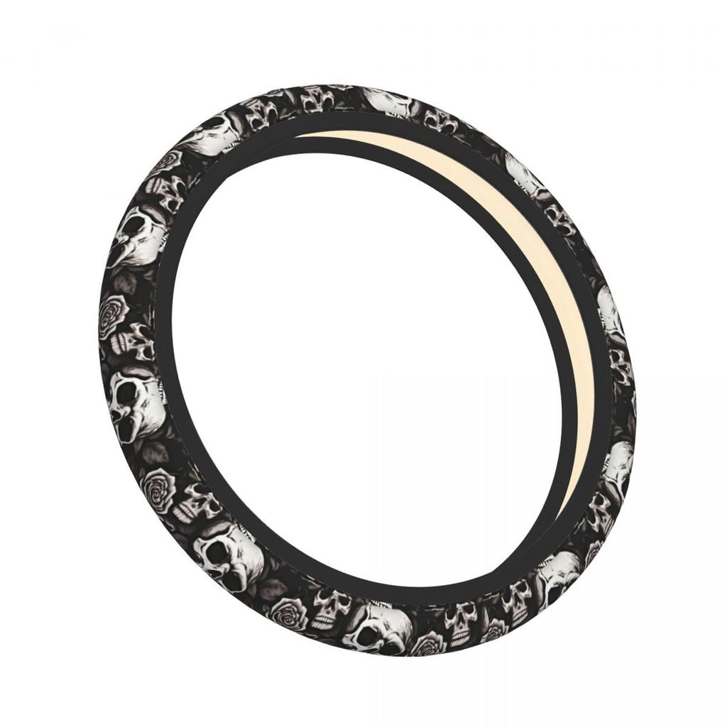 Bil Rattkåpa Utan inre ring Dödskalle Design Universell Ratt Skydd Halkskydd Biltillbehör