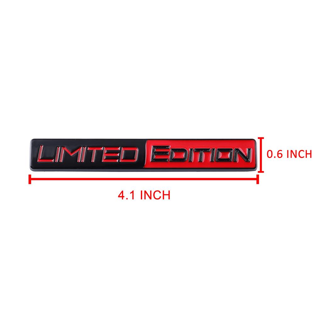 2 Pieces Limited Edition Emblem 3D Metal Car Sticker Emblem