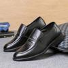 Classic Leather Shoes for Men Slip On Pointed Toe Oxfords Formal Wedding Party Office Business Casual Dress Shoes for Male