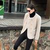 France Vintage Short Slim Jacket Women Autumn Winter New Thickened Elegant Party Coat Korea Chic Fur Designer Casual Clothing