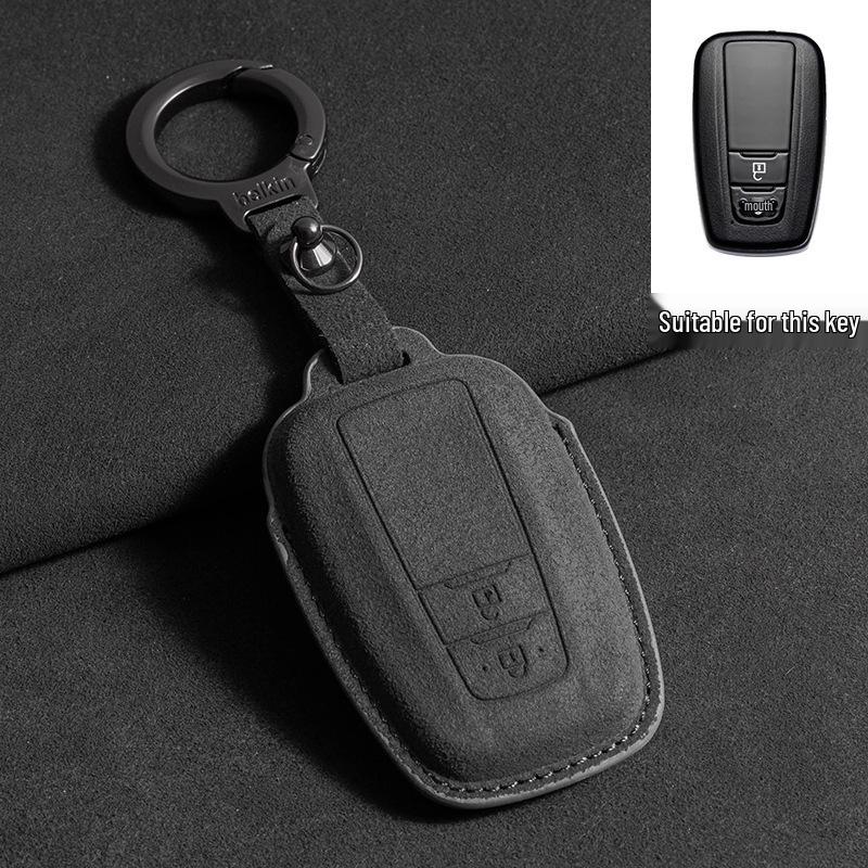 2024 Toyota Crown Highlander Suede Key Case: Three-Color Full Wrap for Men