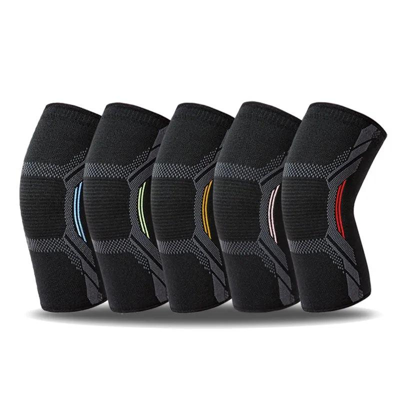 Summer Knitted Nylon Sports Knee Pads for Men and Women Cycling Protective Gear  Running Skipping Rope Fitness Thin Warm and Breathable Leggings