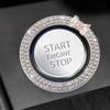 Mechesa Rhinestone Car Engine Start Stop Decoration Ring, Car Push Start Button Ring, Rhinestone