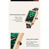 POEDAGAR Women Watches Fashion Green Square Leather Quartz Watch Top Brand Luxury Waterproof Ladies Wristwatch Girlfriend Gift