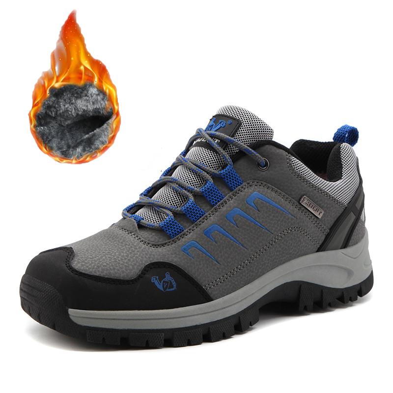 

36-47 зимняя пара плюс бархат теплая походная обувь специальный агент походная обувь спортивная обувь хлопковая обувь зимние ботинки 47 серый