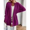 Women's New Autumn and Winter Loose Casual V-neck Sweater,cardigan