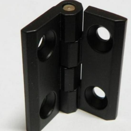 Durable Black Metal Cabinet Hinge - Zinc Alloy Aluminum, Sizes 4040/5050/6060