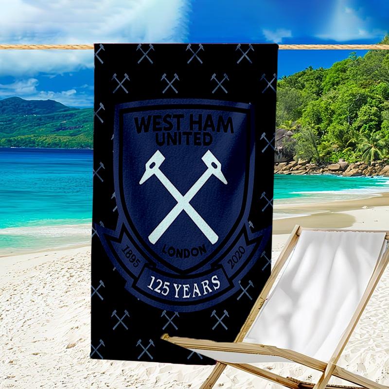 1pc Football Team (61) Beach Towel, Beach and Seaside Swimming Pool Equipment, Fashion Pattern, Rectangular, Travel Essentials