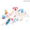 1Set 1:12 Miniature Deck Chair Beach Umbrella Boat Shell Kits Dollhouse Decoration