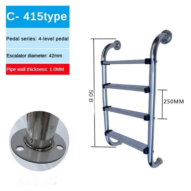 Thickened 304 Stainless Steel Swimming Pool Handrail Corrosion Resistant Ultra Strong Load-bearing Staircase