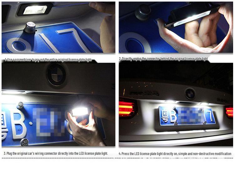 PEUGEOT LED License Plate Lamp for Cross-Border Compatibility