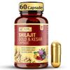 Multani Essentials Shilajit Gold & Kesar (60 Capsules) | With Ashwagandha, Safed Musli, Gokhru & Haldi | Natural Energy Booster for Strength, St