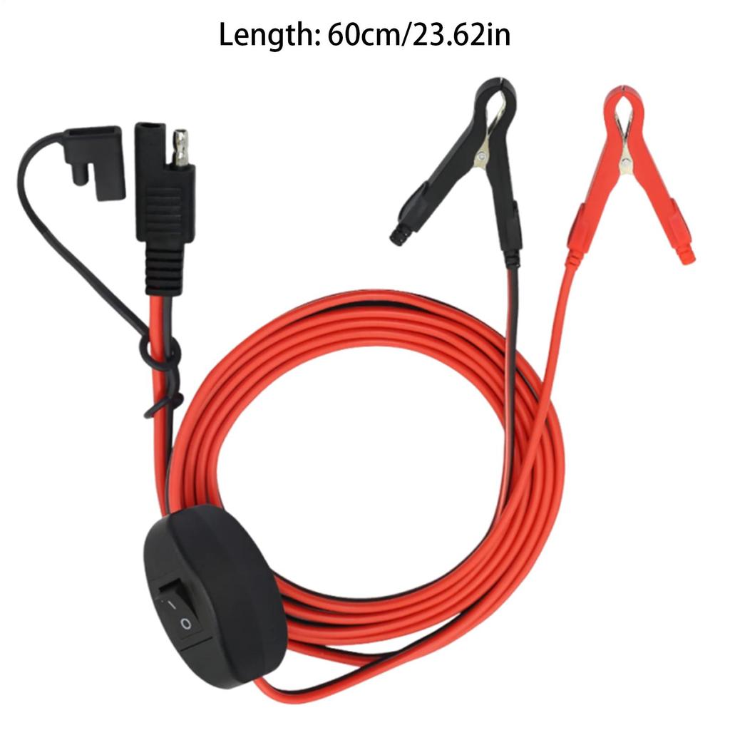 12-24V SAE Cable Battery Charging Cable With Button Quick Connector SAE Adapter For Car Lawn Mower ATV RV Motorcycle Trailer