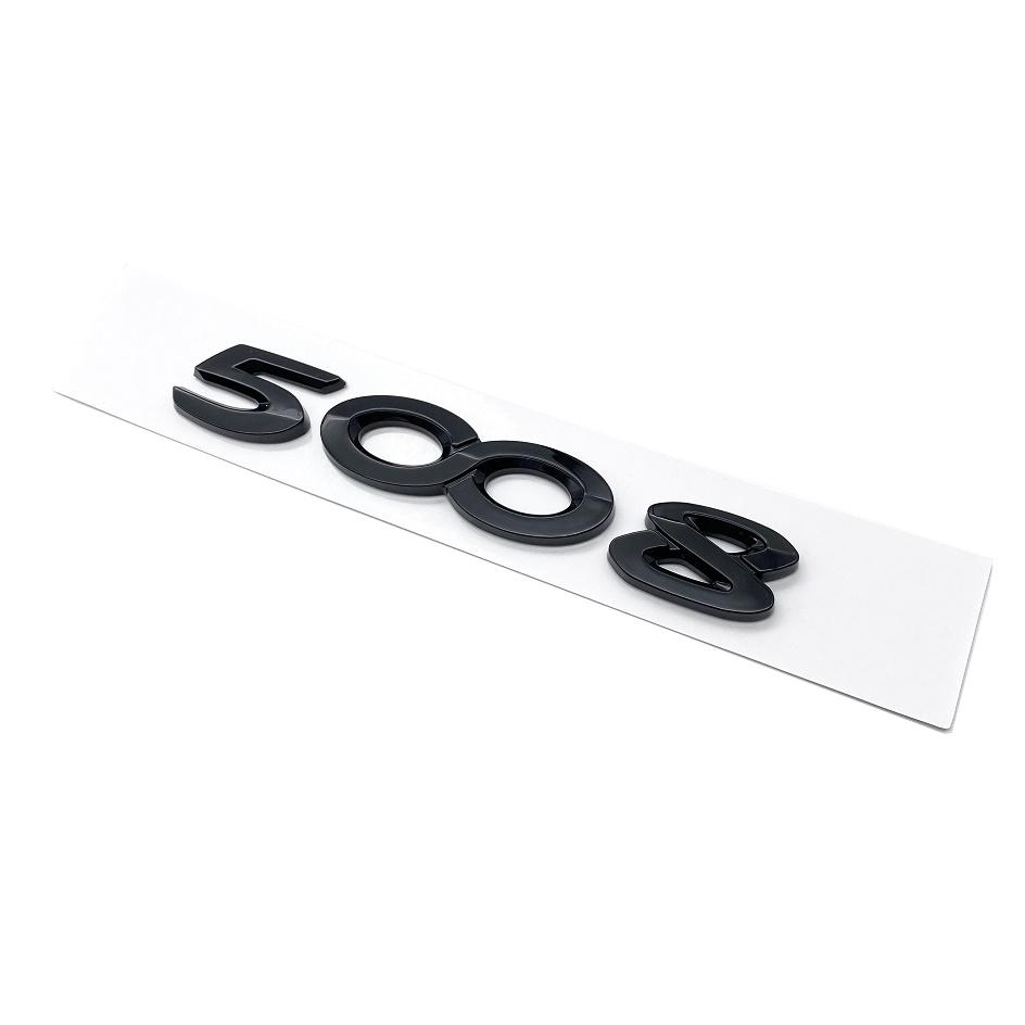 2026 Hot Car Sticker New Car Exterior Decoration Badge Stickers ABS 3D Chrome Black Letters Nameplate Emblem For Peugeot 2008 30