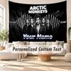 Custom Name Wall Hanging Tapestry,Arctic Monkeys Decorative Backdrop Tapestry For Dorm Home
