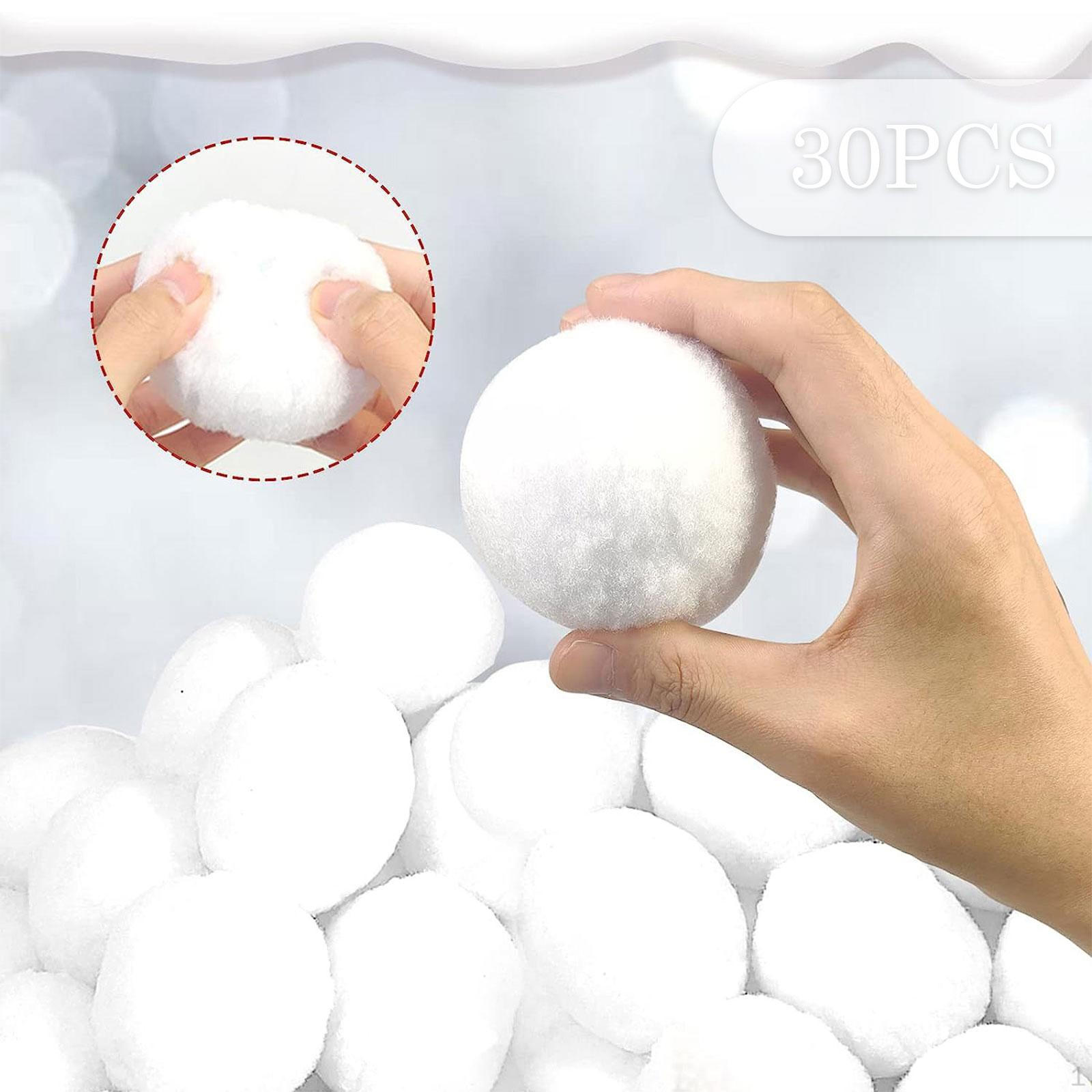 

5cm Fake Snowballs, Kids Gift, Mesh Bag, Storage, Realistic Snowballs for Winter Throwing Game 30pcs