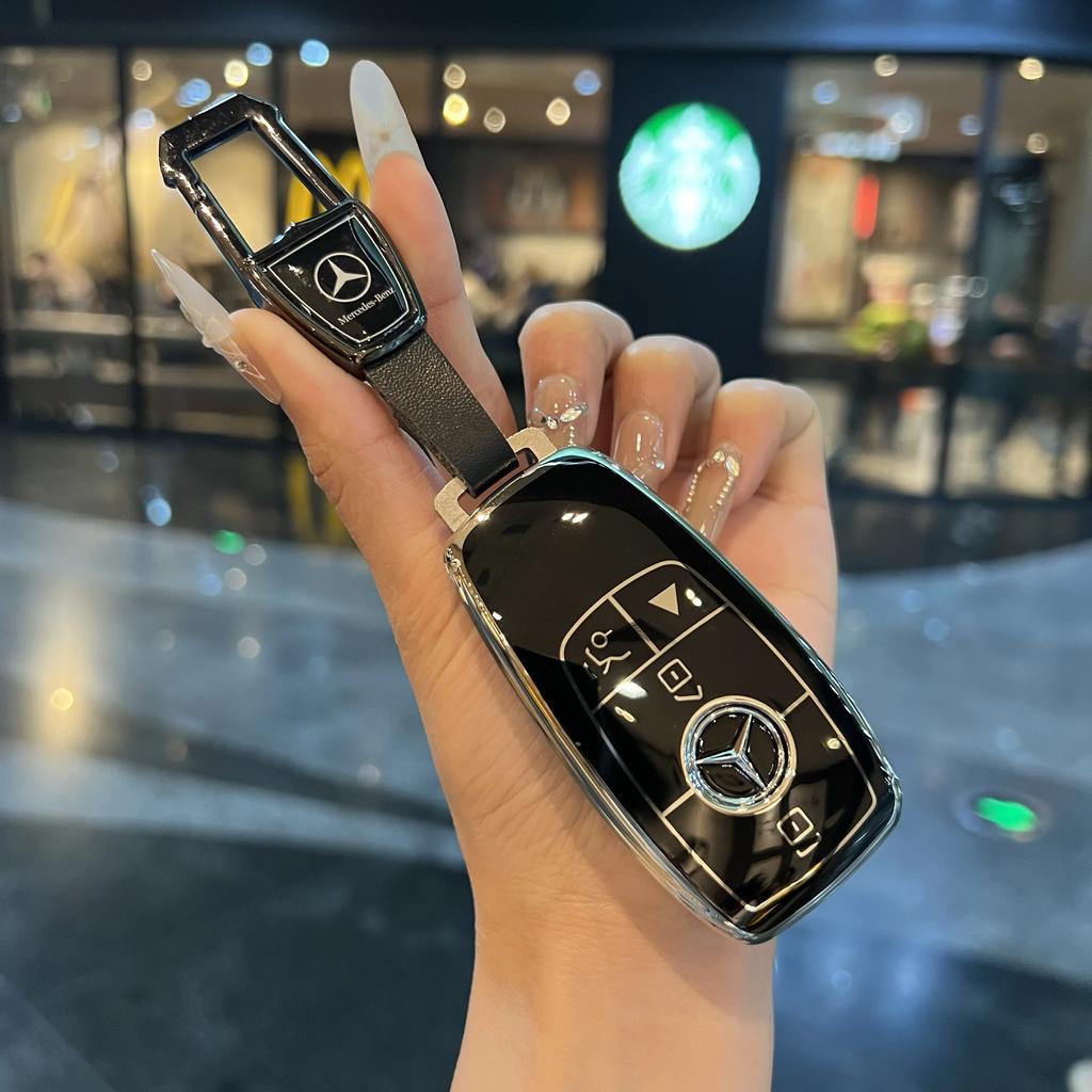 Car Key Case Cover Protection Shell for Mercedes Benz A C E S G Class GLC CLE CLA W177 W205 W213 W222 X167 AMG Accessories QU3
