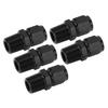 5 szt. Adapter 6AN żeński na 38 NPT męski Stop aluminium Czarny Łatwo wymienialny Prosty 6AN na 38