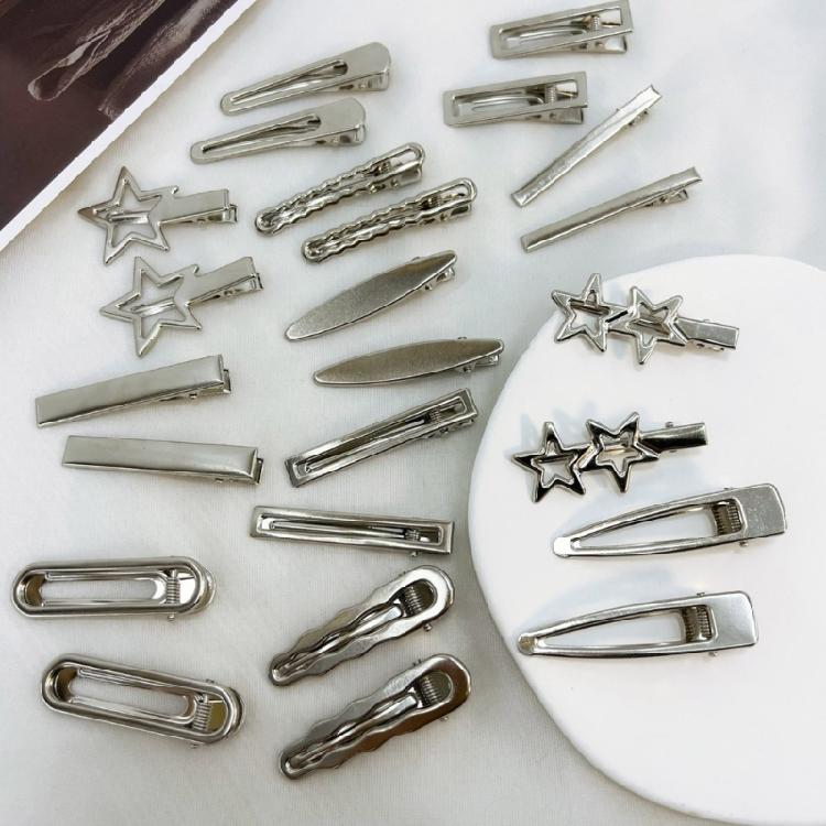 24Pieces Star Hair Clip Japanese 2000s Hairpin Side Barrette Anime Duckbill Clip Female Hair Shaping Decoration for Daily