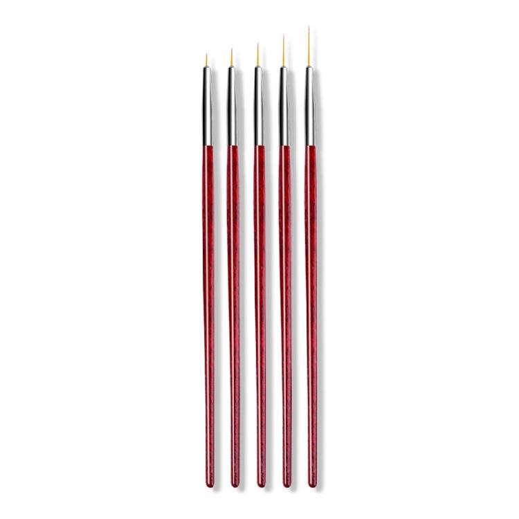 

5 Pcs/Set Nail Painting Brush Pen Nails Art Liner Brushes for Long Line Details 1