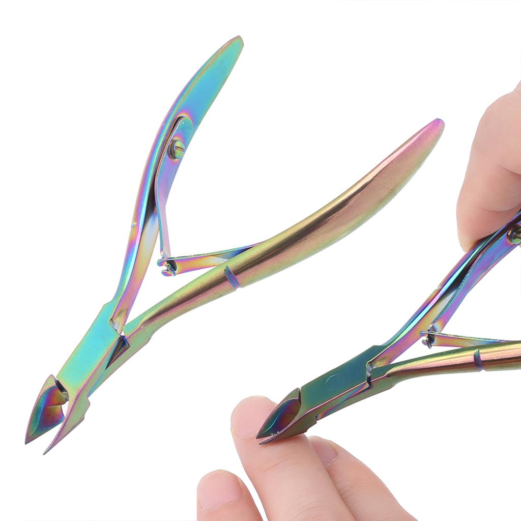 Stainless Steel Cuticle Nipper Coloful Nail&Toenail Dead Skin Cutter Nail Art Pedicure Tool