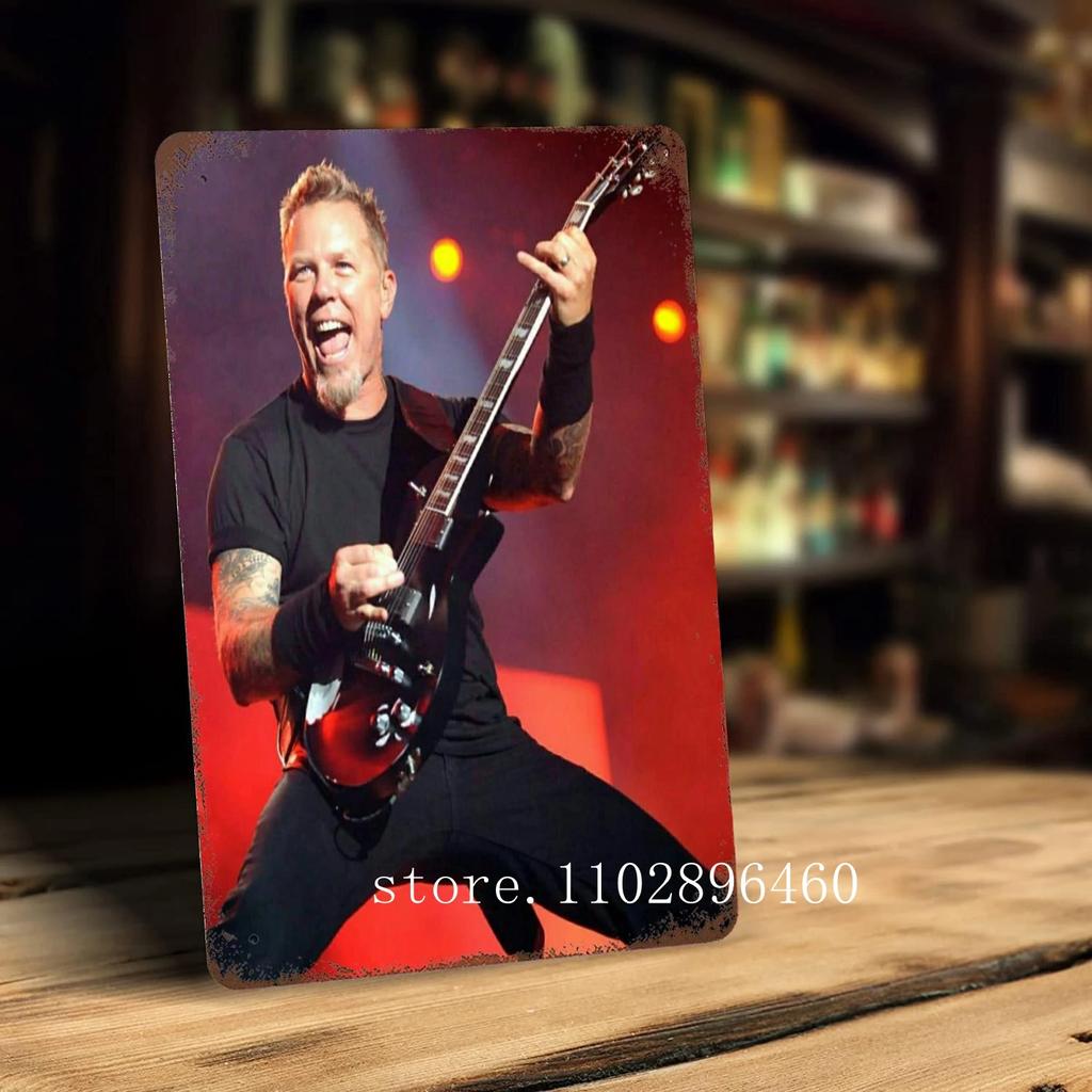 James Hetfield Metal Plaques & Signs Wall Decor Vintage Tin Signs Captain Metal Poster Decor for Bar Pub Club Wall Decoration