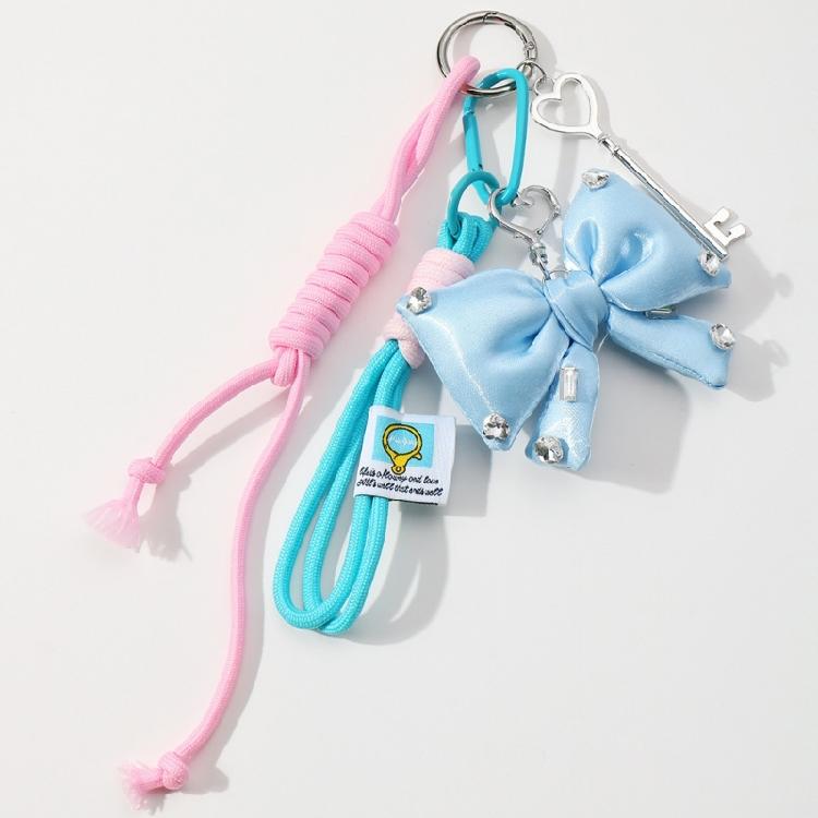 Trendy Heart Bows Bag Embellishment Practical Lightweight Keyring Car Keychain For A Fashionable Style Statement