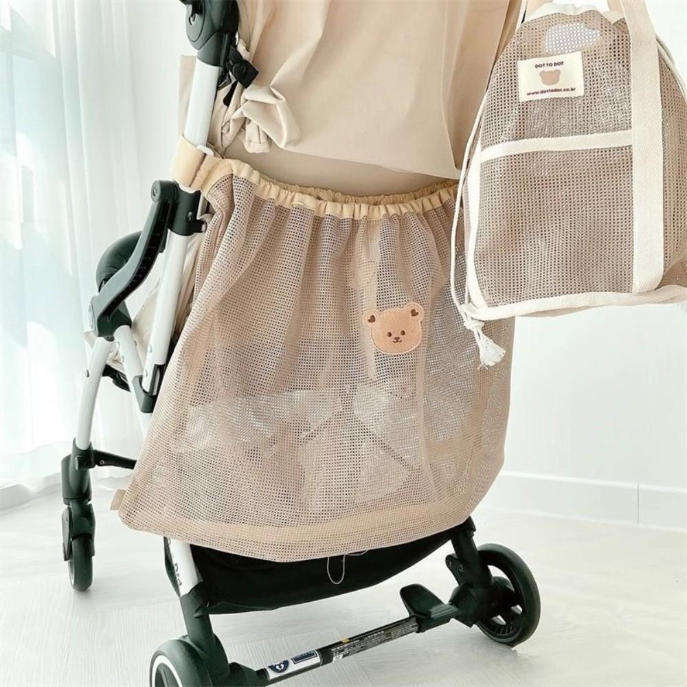 Large-capacity Baby Stroller Storage Bag Multifunction Mesh Mommy Bag Baby Pram Hanging Bag  Bottle