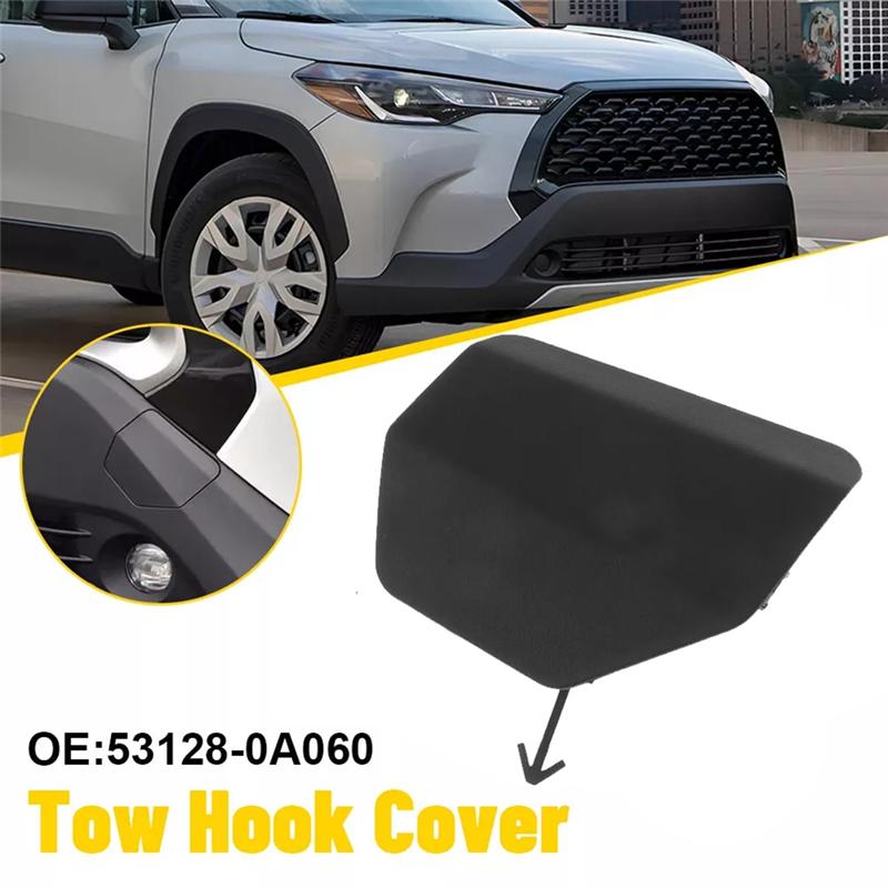 M63K-Car Front Bumper Tow Hook Cover Car Front Bumper Tow Hook Cap 53128-0A060 For Toyota Corolla Cross - Car Accessorie