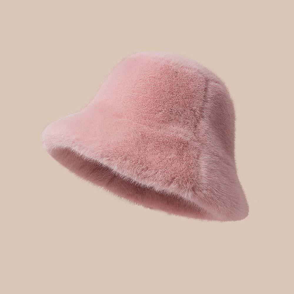 Warmer Plush Basin Cap Temperament Anti-cold Bucket Hat Elegant Winter Fisherman Hat  Men
