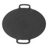 Korean Grill Pan Non Stick Coating Round BBQ Griddle Iron for Indoor Outdoor Cooking 25cm / 9.84in