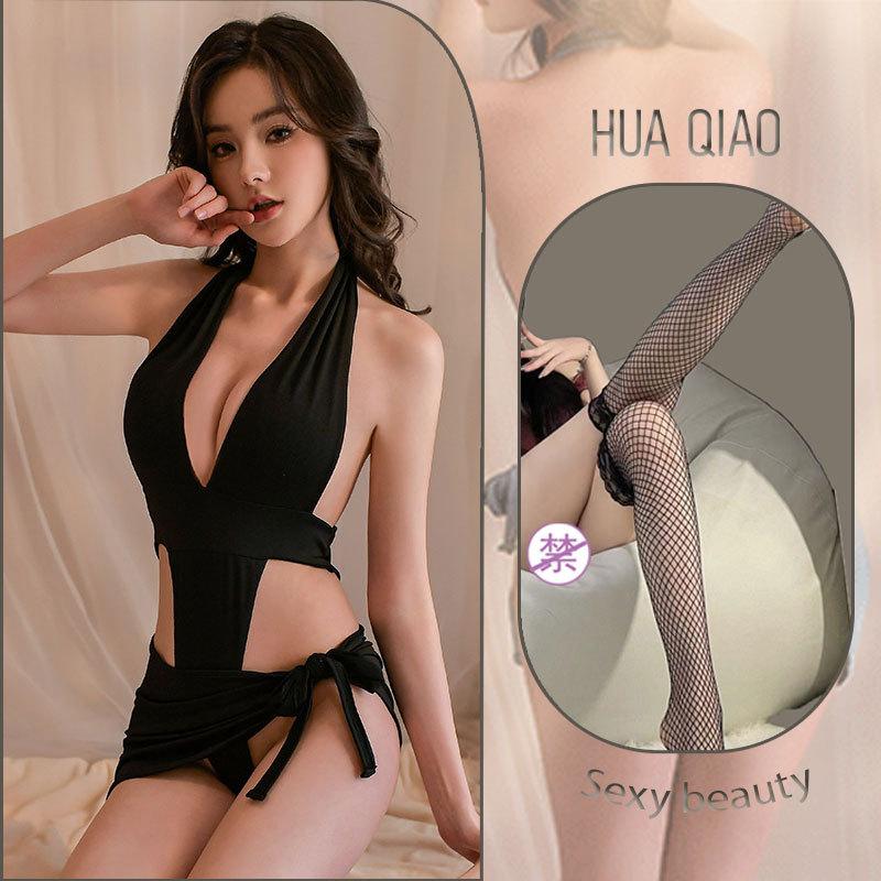 Sex underwear free secretary uniform backless hip wrap sexy one-piece dead library water neck hidden buckle suit