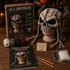 Halloween Cosplay Hat Kit Fantasy Hood Crochet Kit, Cute Animal DIY Dragon Unicorn Making Supplies Skull Earflap Craft for Adults, Handmade