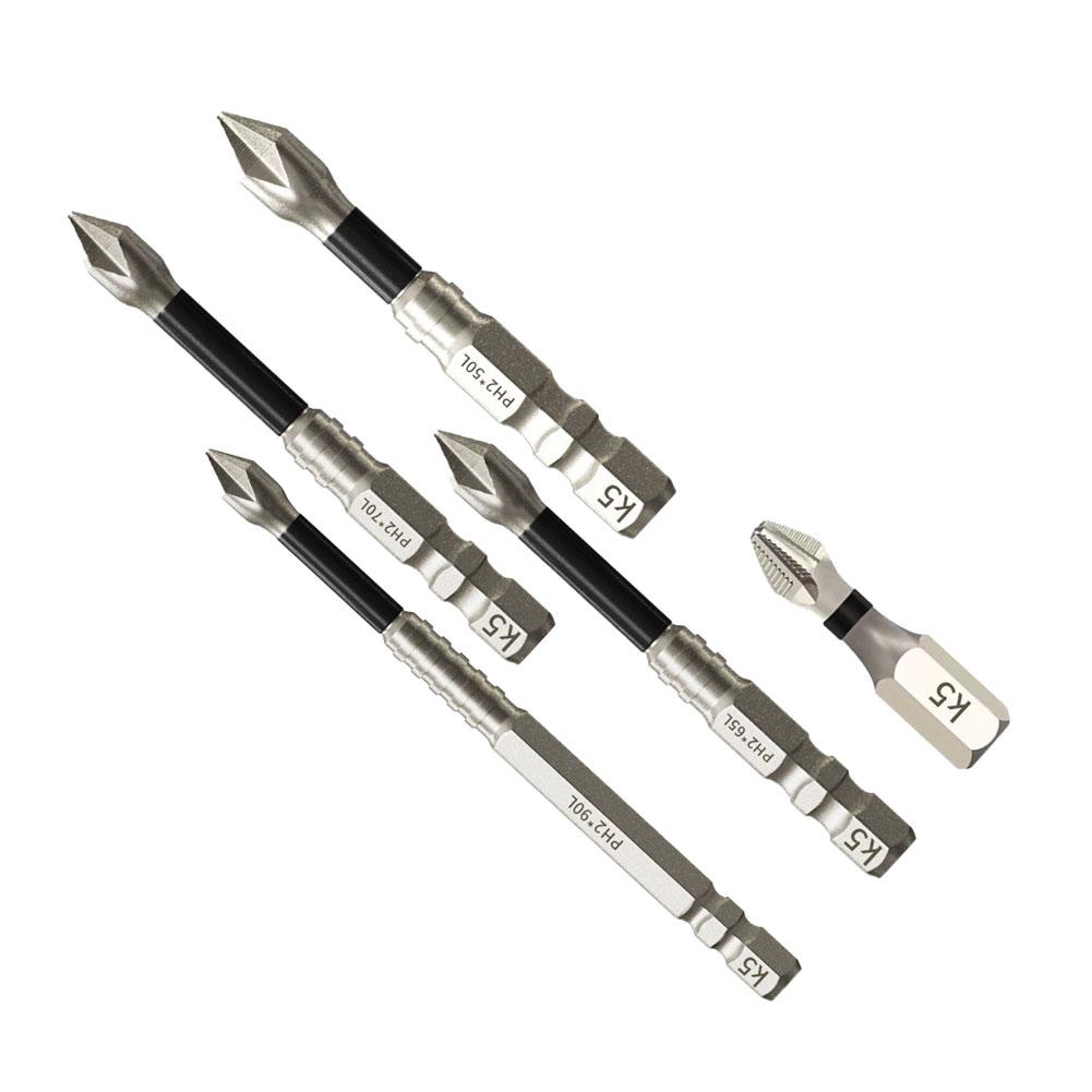 3/4/5 Stück Anti-Rutsch Schraubendreher Bit Set Hohe Härte Kreuz Magnetisch PH2 Schraubendreher Bit Legierter Stahl Anti-Rutsch Bohrer Werkzeuge