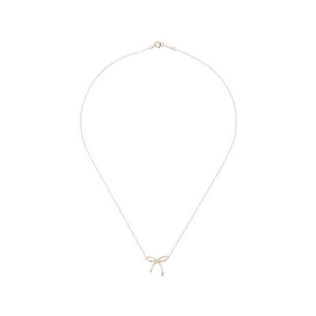 Used TIFFANY&Co. Tiffany Bow Ribbon Pendant Necklace Silver 925 2.0g Women's [Used] [473]