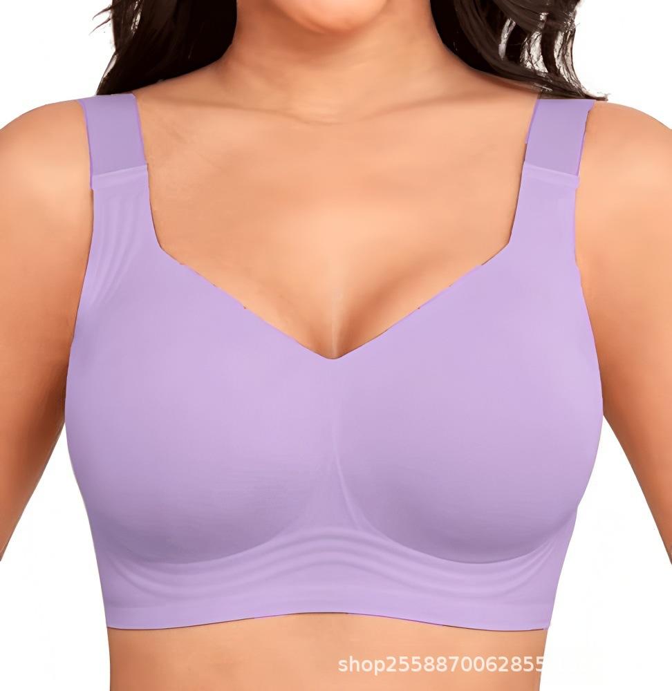 OEAK Reggiseno in Gel Wireless da Donna Taglie Forti Supporto Senza Cuciture Copertura Completa Push-Up Comodo Senza Ferretto