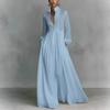 Spring New Women's Clothing, European and American Dresses, Slim-fitting Elegant Solid-color French Dresses, Long Dresses