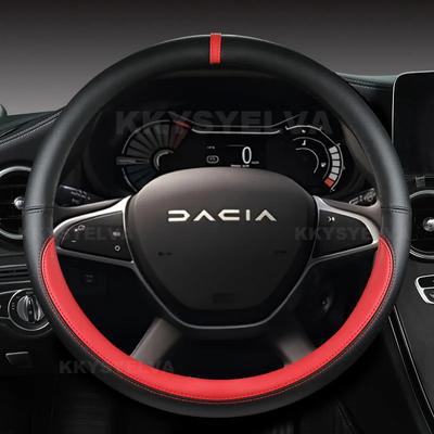 Microfiber Leather Car Steering Wheel Cover For Dacia Logan Sandero Duster Lodgy Jogger Dokker Spring 2017-2024 Auto Accessories