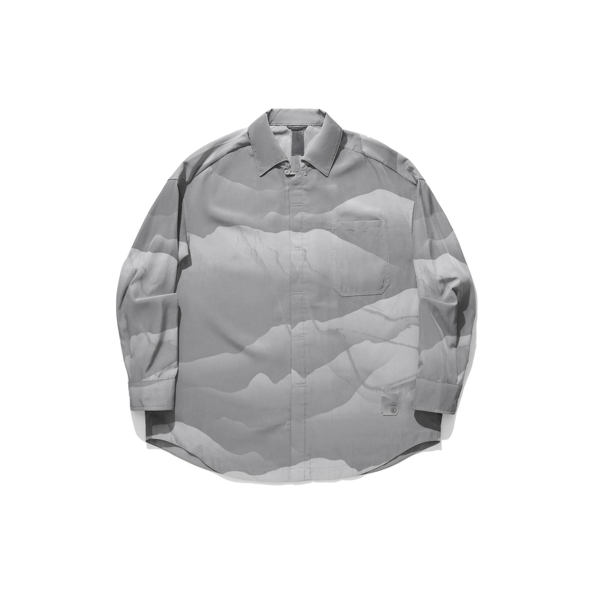 

Li Ning X Jackie Chan Сотрудничество Серия Кунг-фу Темный узор Свободная повседневная рубашка с длинным рукавом Мужские рубашки Морозно-серый ASHU027-3 XL