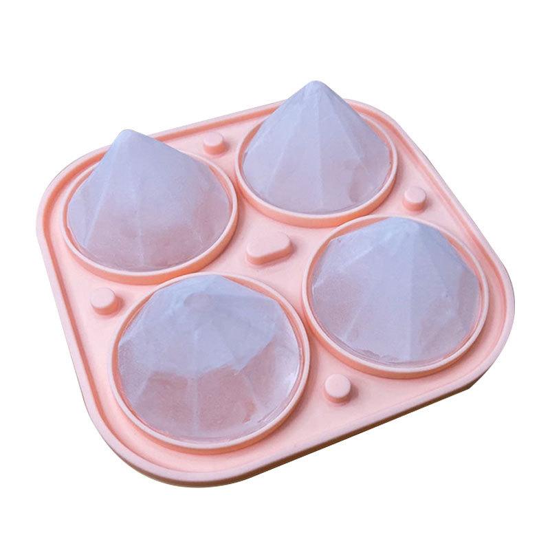 

Tiny Diamond Ice Molds , Small Diamond-Shaped Silicone Ice Cube Trays 16 Cubes Per Tray, Easy Release, BPA-Free and Stackable