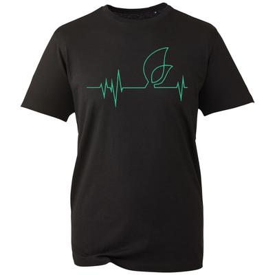 Leaf Heartbeat T-shirt Vegetarian Lifeline Green Plant Top Men's Unisex Gift Tee