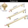 Pack of 2 Practical Brushed Gold Cabinet Handle Zinc Alloy Drawer Pull for Bedroom Bathroom Furniture Daily Use