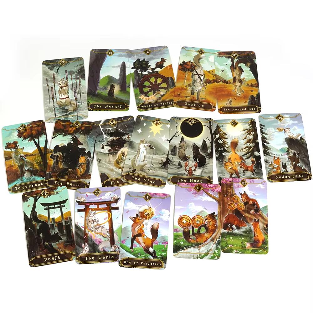 Seasonal Fox Tarot Cards For Beginners And Understanding Meanings On Them Edition Oracle Board Playing Table Games